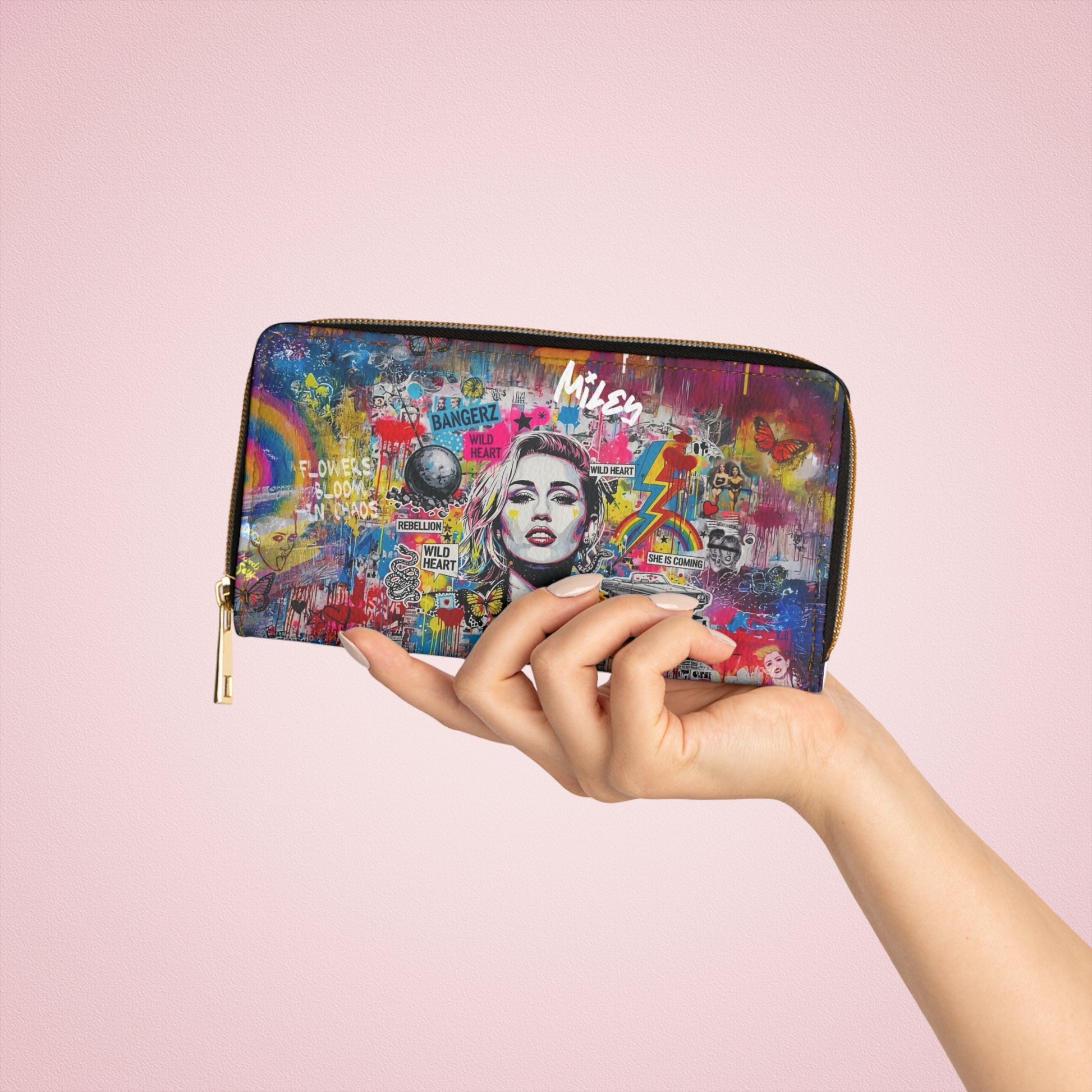 Graffiti Wallet - Miley Cyrus inspired - LucyKay store