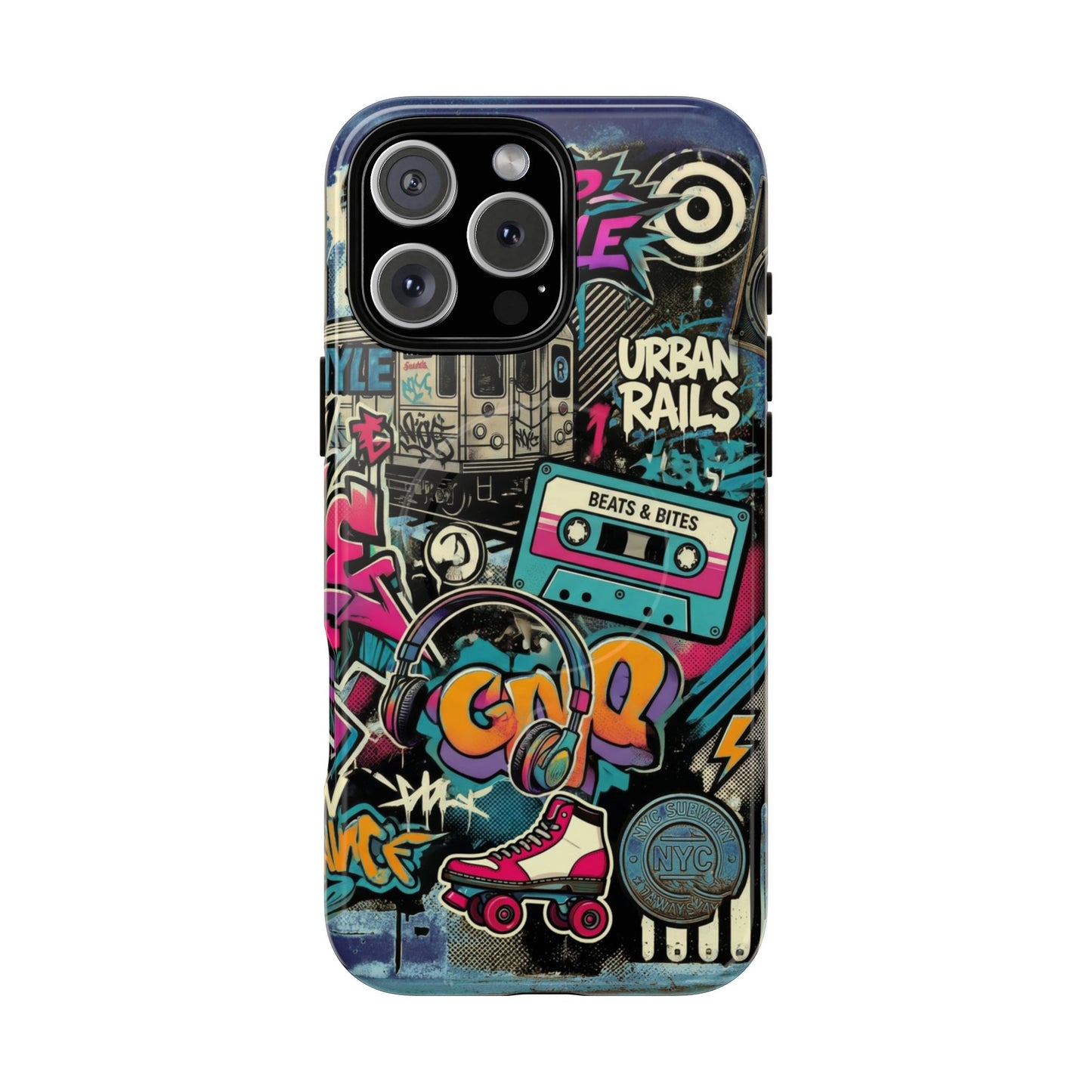 Retro Graffiti iPhone Case – MagSafe Tough Drop Protection - LucyKay store
