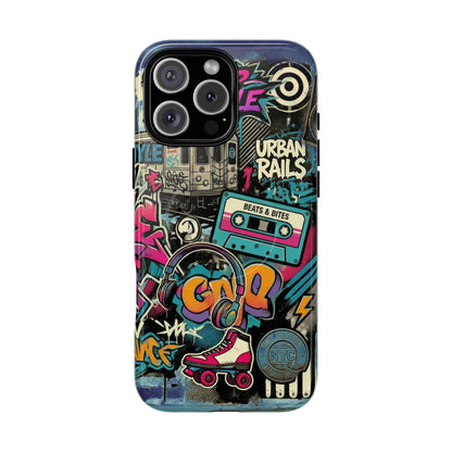 Retro Graffiti iPhone Case – MagSafe Tough Drop Protection - LucyKay store