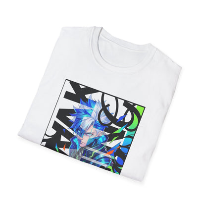 Neon Graffiti Anime T-Shirt | Abstract Street Art Portrait Tee - LucyKay store