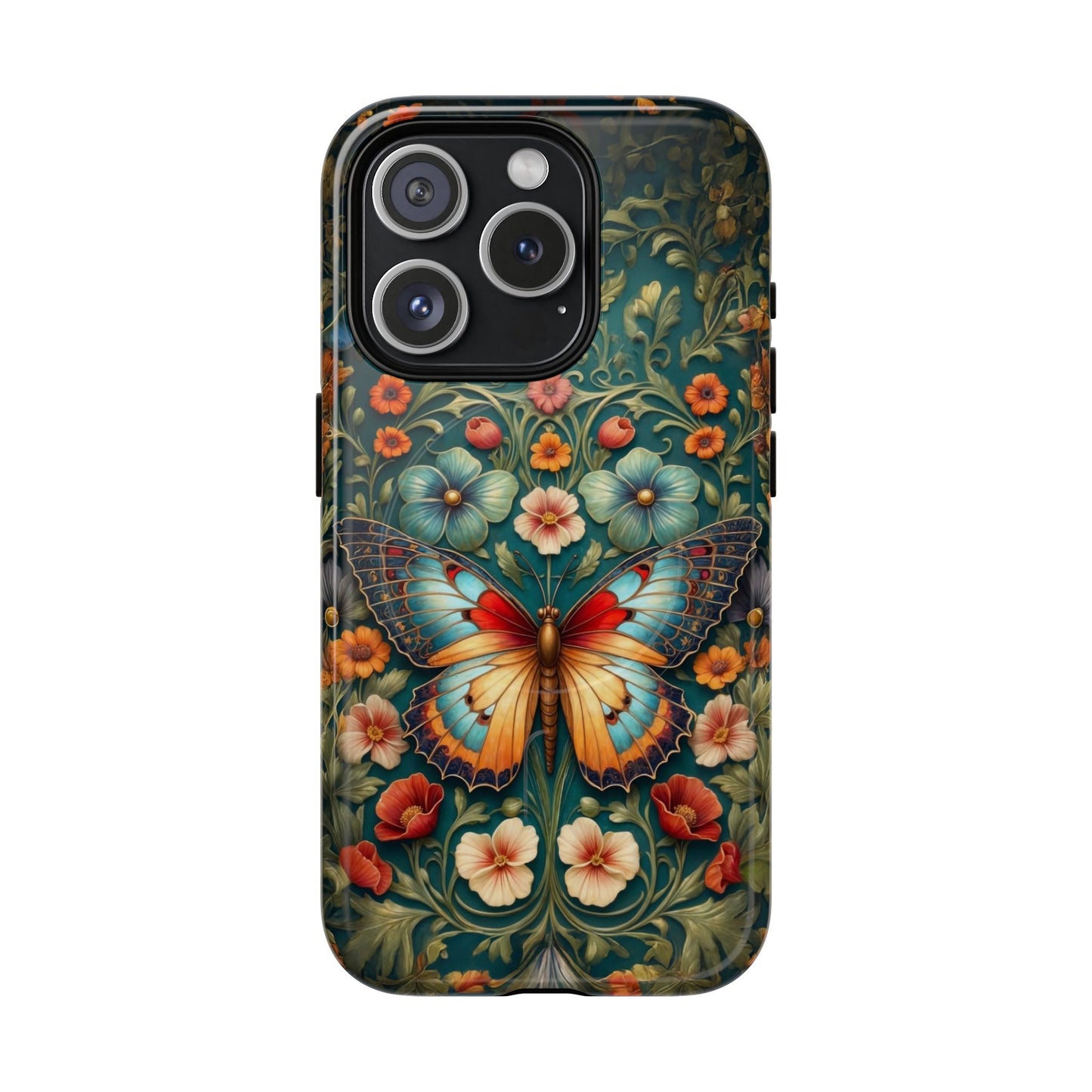 Butterfly Floral iPhone Case – Vintage Garden - Inspired Phone Cover - LucyKay store