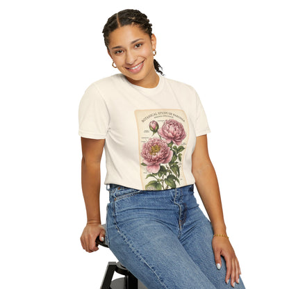 Botanical Peony T-Shirt - Vintage Floral Garment - Dyed Tee - LucyKay store