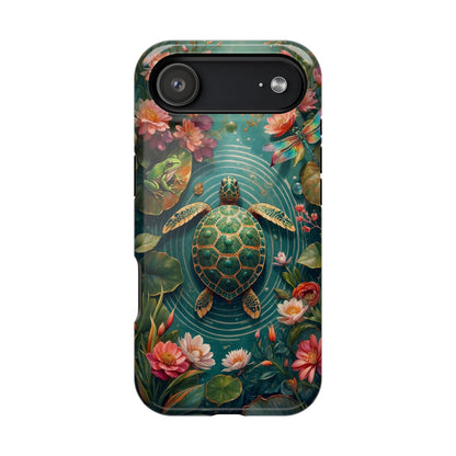 Turtle Floral Phone Case - Sea Turtle MagSafe iPhone Case - LucyKay store