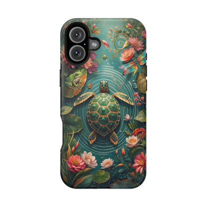 Turtle Floral Phone Case - Sea Turtle MagSafe iPhone Case - LucyKay store