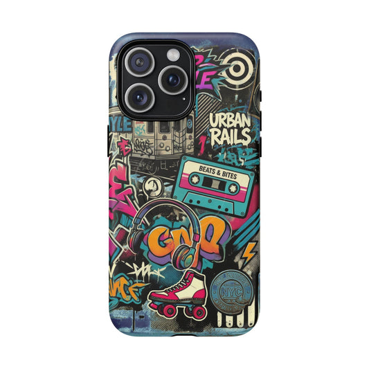 Retro Graffiti iPhone Case – MagSafe Tough Drop Protection - LucyKay store