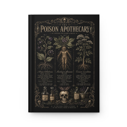Dark Academia Vintage Botanical Journal – Witchcraft Gift for Her
