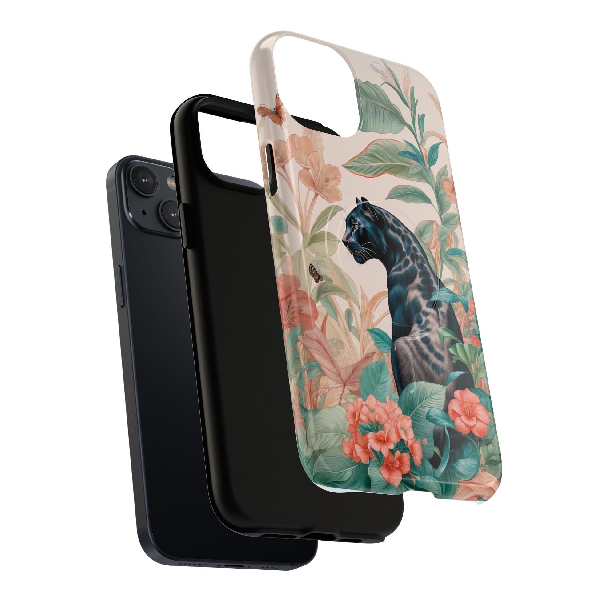 Panther Floral Tough Phone Case - LucyKay store