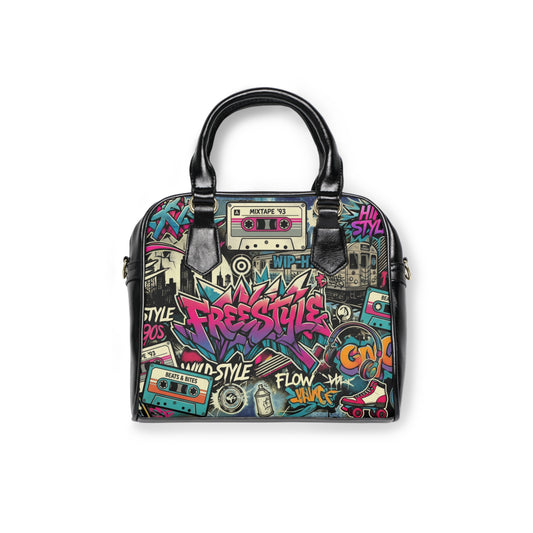 Graffiti Handbag – 90s Retro Cassette Street Art Purse - LucyKay store