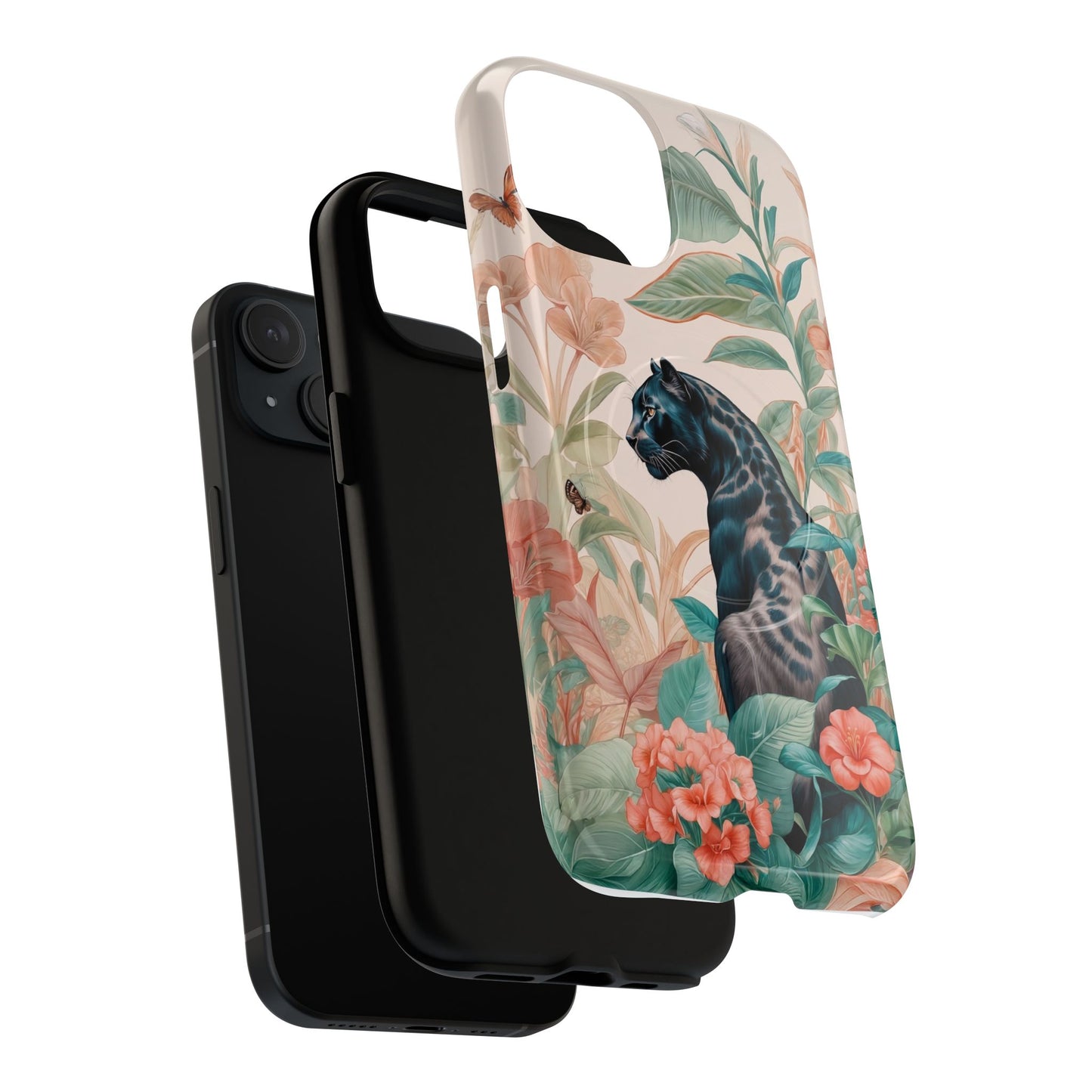Panther Floral Tough Phone Case - LucyKay store