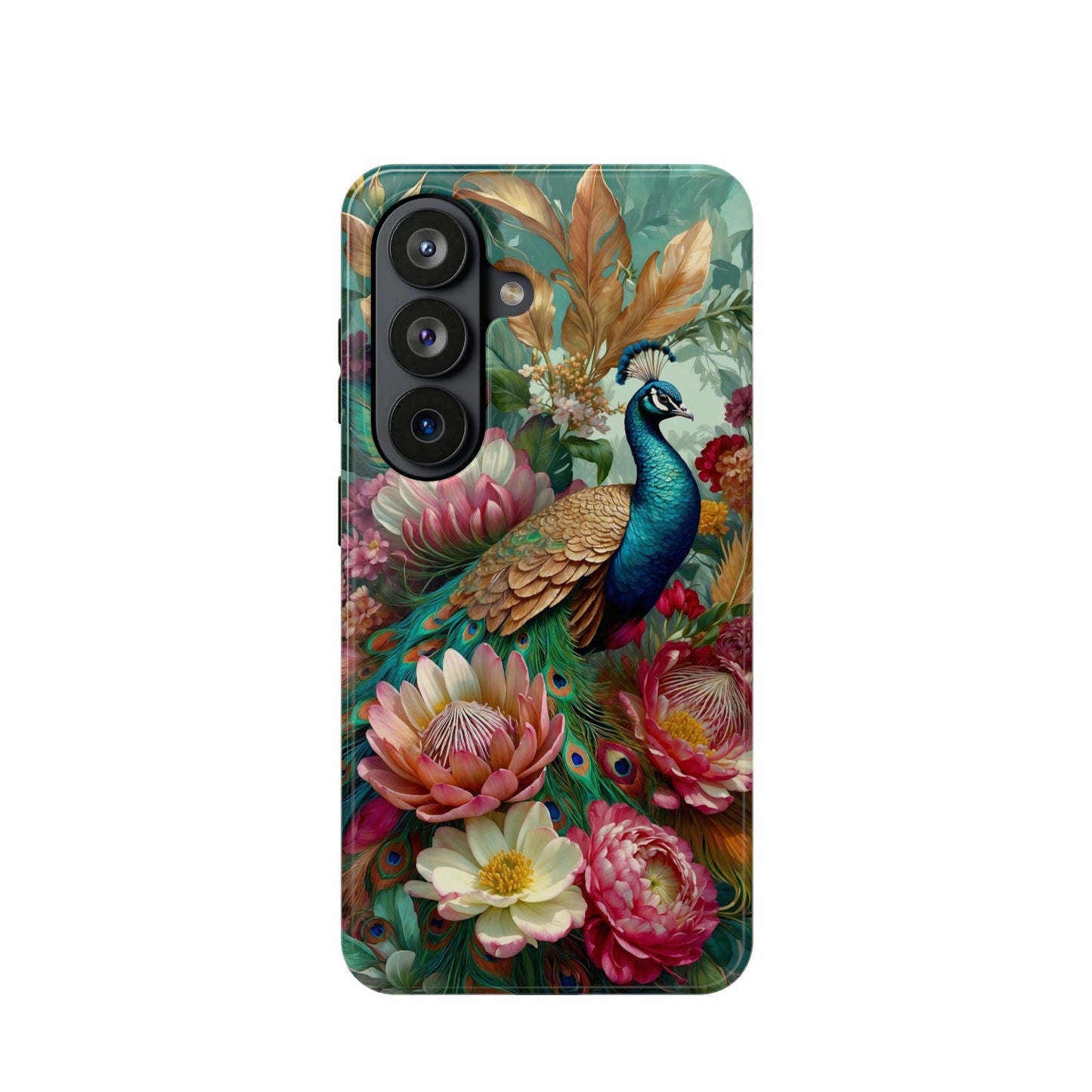 Peacock Floral Phone Case - MagSafe Compatible Protective - LucyKay store