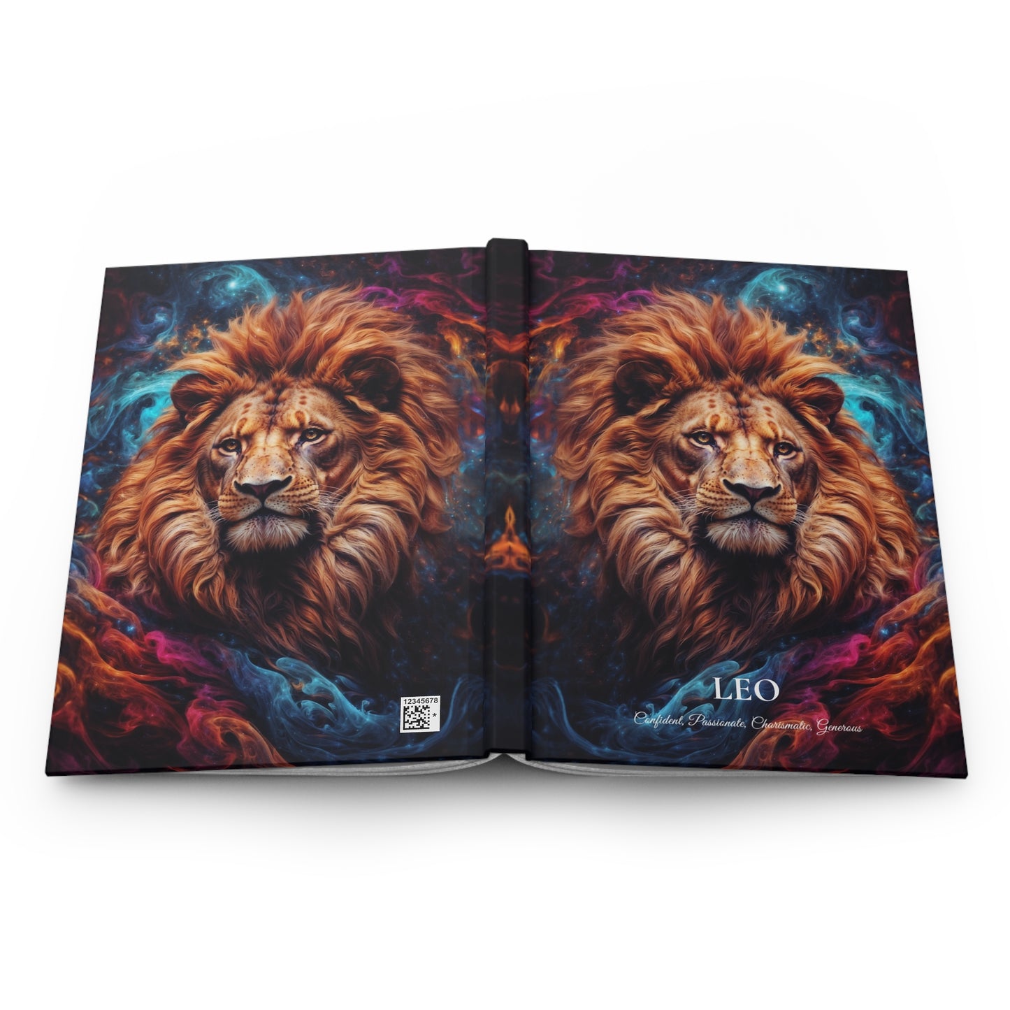 Cuaderno de tapa dura mate - Leo, signo del zodiaco, astrología, A5