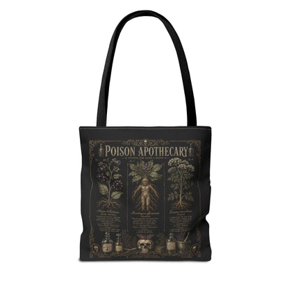 Witchy Botanical Tote Bag – Vintage Apothecary Herb Illustration