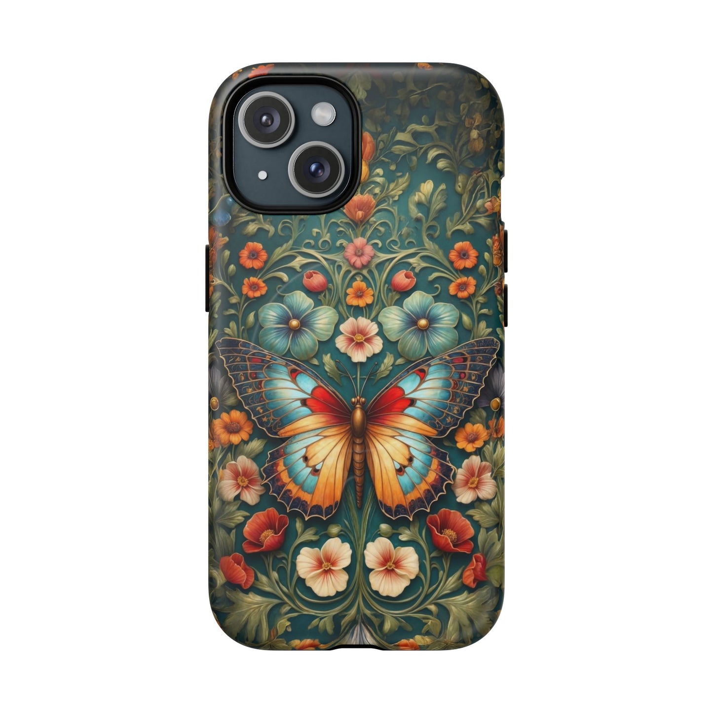 Butterfly Floral iPhone Case – Vintage Garden - Inspired Phone Cover - LucyKay store