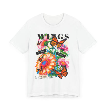 Butterfly T-Shirt | Colorful Floral Wings Graphic Tee - LucyKay store