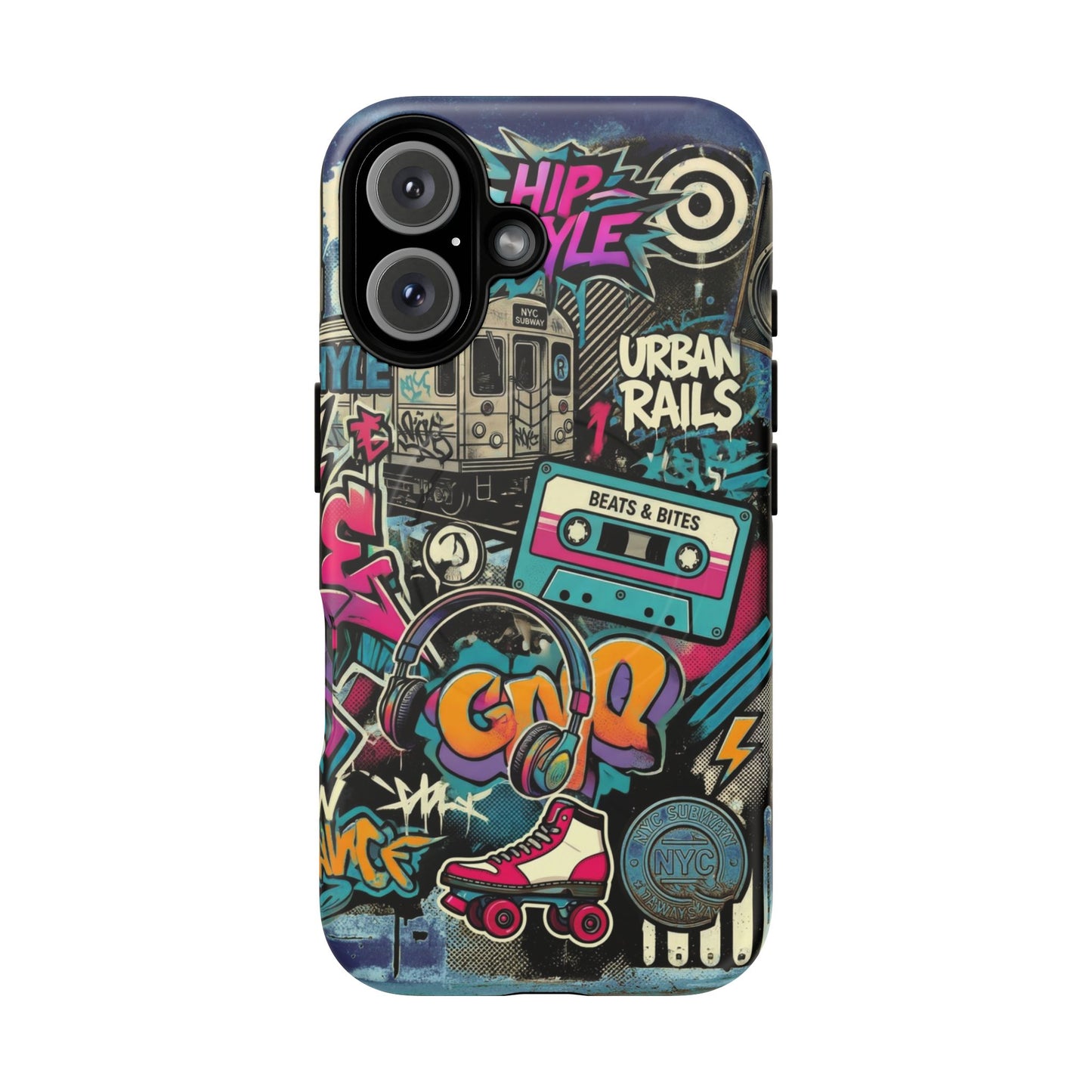 Retro Graffiti iPhone Case – MagSafe Tough Drop Protection - LucyKay store