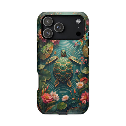 Turtle Floral Phone Case - Sea Turtle MagSafe iPhone Case - LucyKay store