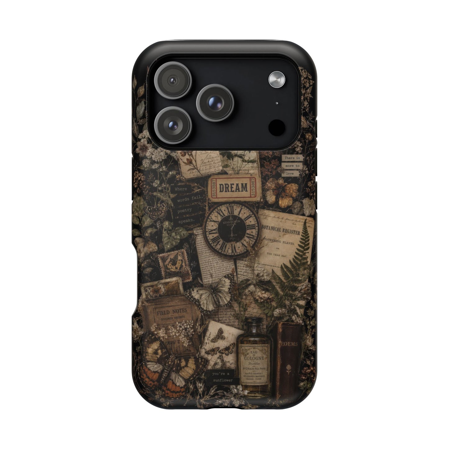 Botanical Collage iPhone Case – Magnetic MagSafe Protection