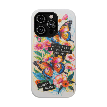 iPhone Cases - Colorful Butterfly and Flower Sketch - Impact - Resistant Cases - LucyKay store