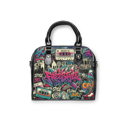 Graffiti Handbag – 90s Retro Cassette Street Art Purse - LucyKay store