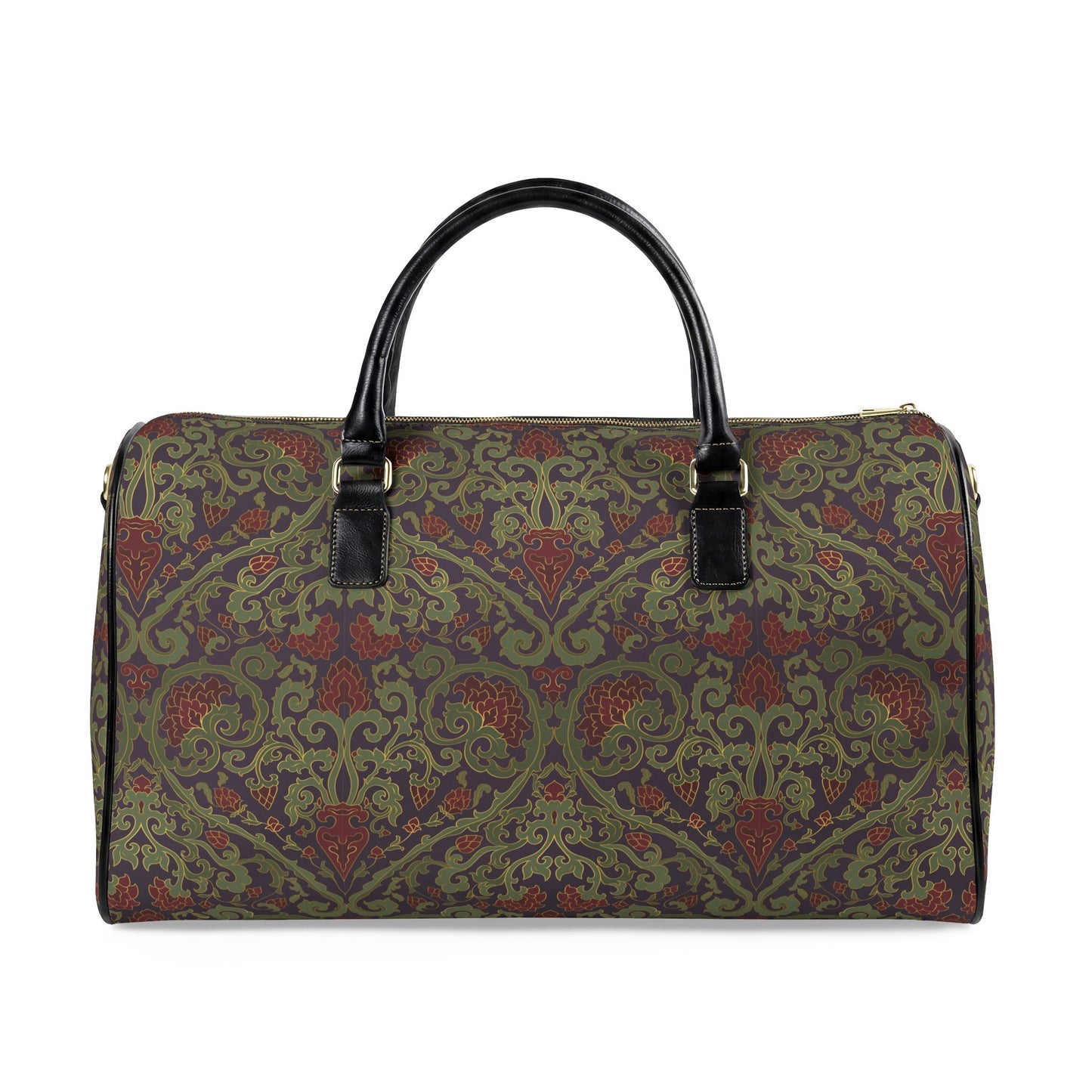 Vintage Damask Leather Travel Bag | Weekend & Overnight Bag - LucyKay store