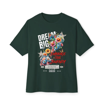 Dream Big Floral Graphic Tee – Oversized Boxy Fit - LucyKay store