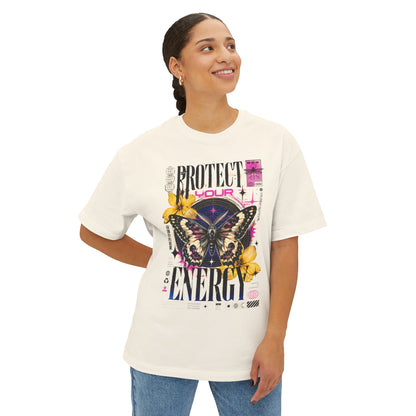 Protect Your Energy Butterfly Tee | Oversized Cotton Graphic Tee