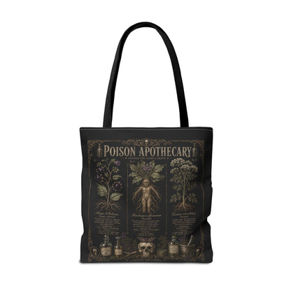 Witchy Botanical Tote Bag – Vintage Apothecary Herb Illustration