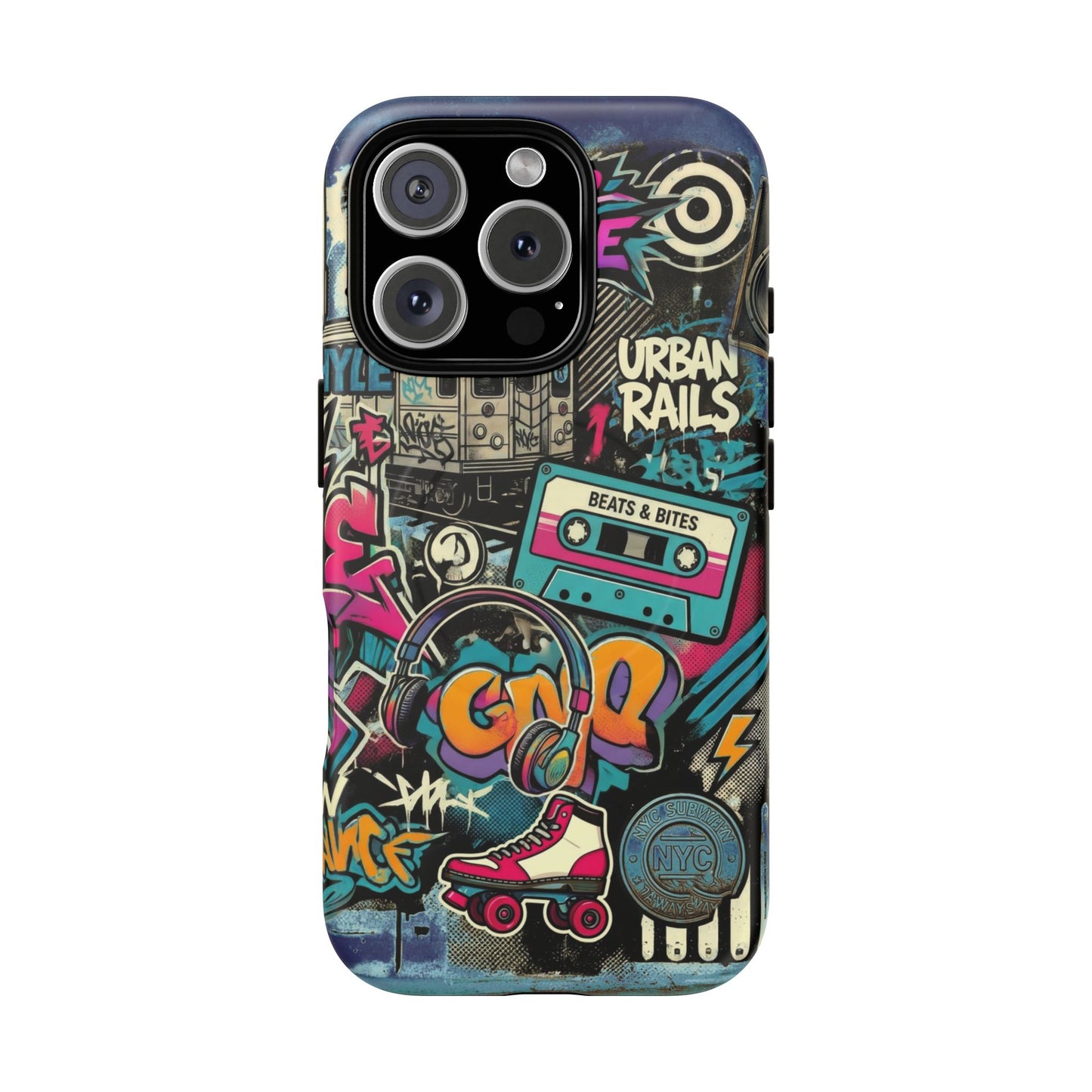 Retro Graffiti iPhone Case – MagSafe Tough Drop Protection - LucyKay store