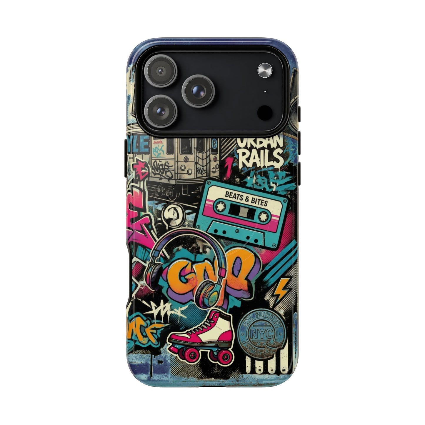 Retro Graffiti iPhone Case – MagSafe Tough Drop Protection - LucyKay store