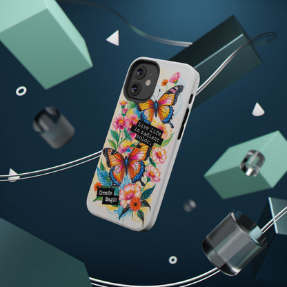 iPhone Cases - Colorful Butterfly and Flower Sketch - Impact - Resistant Cases - LucyKay store
