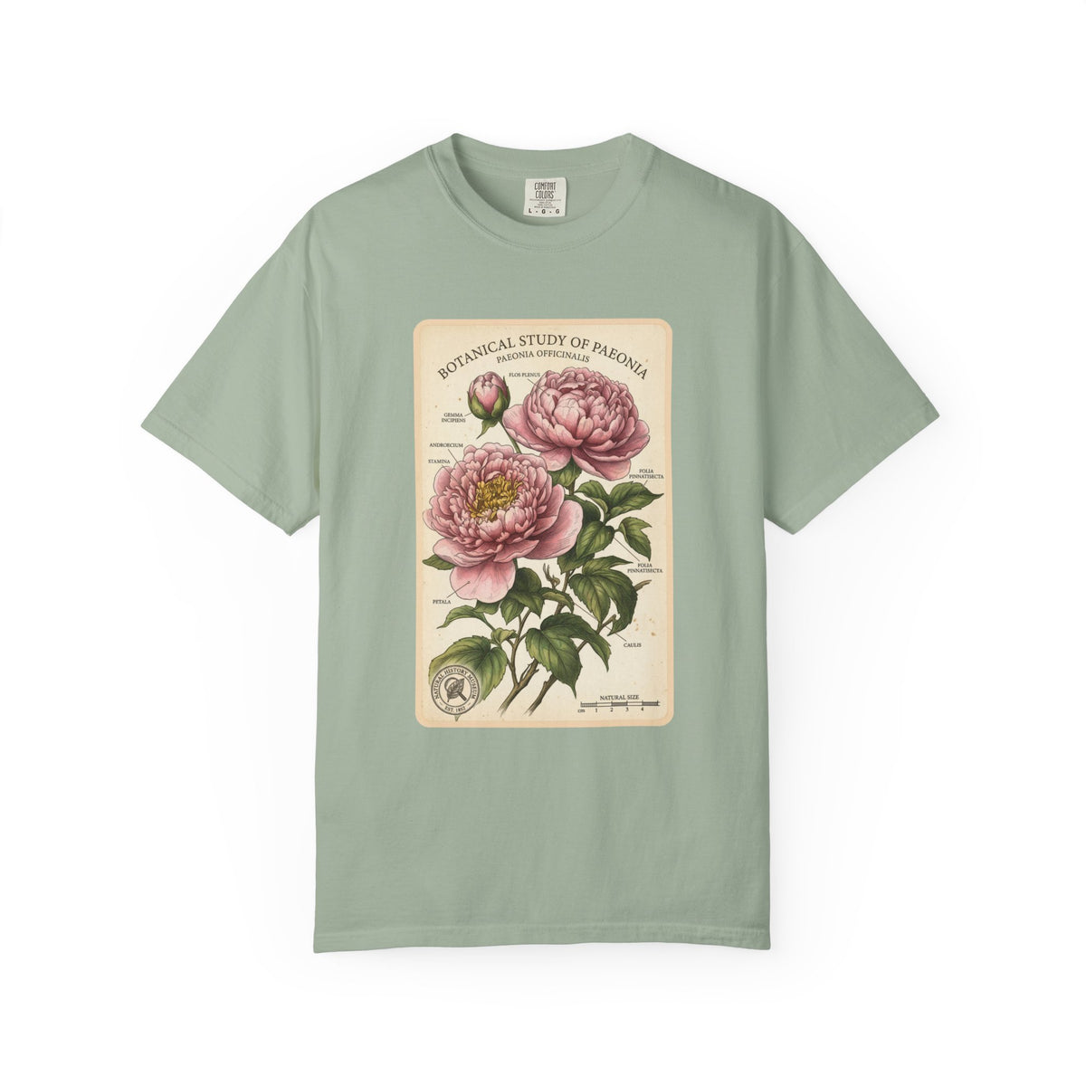Botanical Peony T-Shirt - Vintage Floral Garment - Dyed Tee - LucyKay store