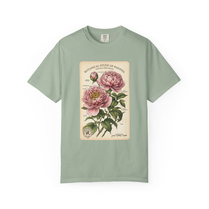 Botanical Peony T-Shirt - Vintage Floral Garment - Dyed Tee - LucyKay store