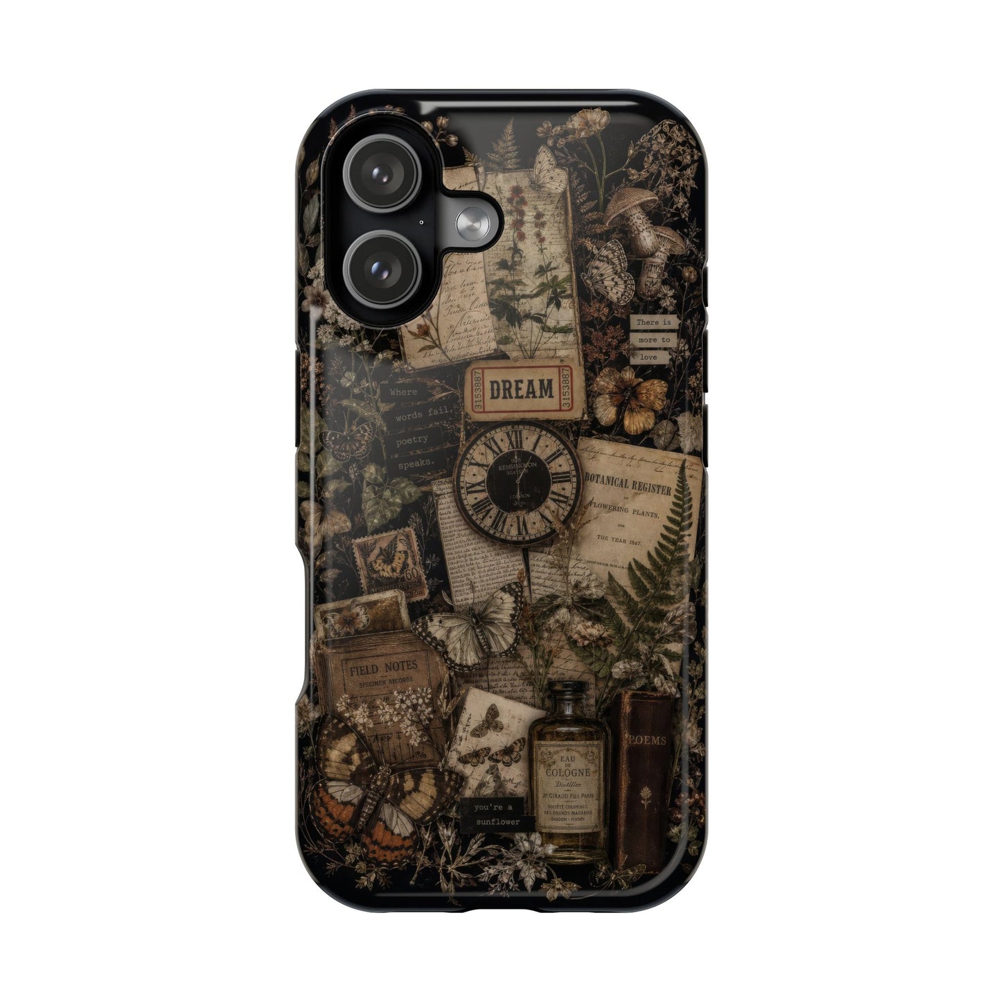 Botanical Collage iPhone Case – Magnetic MagSafe Protection