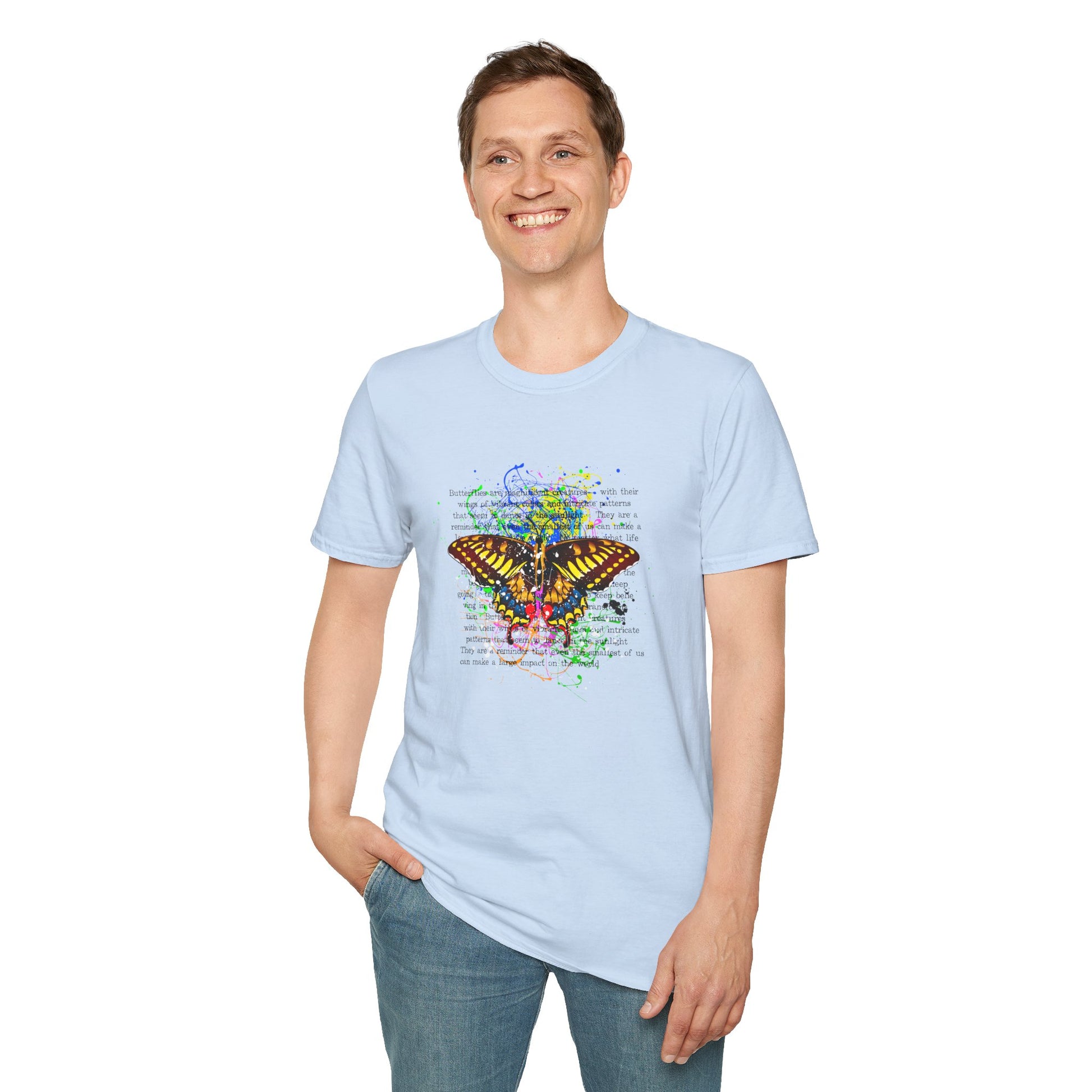 Butterfly Watercolor T-Shirt – Nature Graphic Tee - LucyKay store