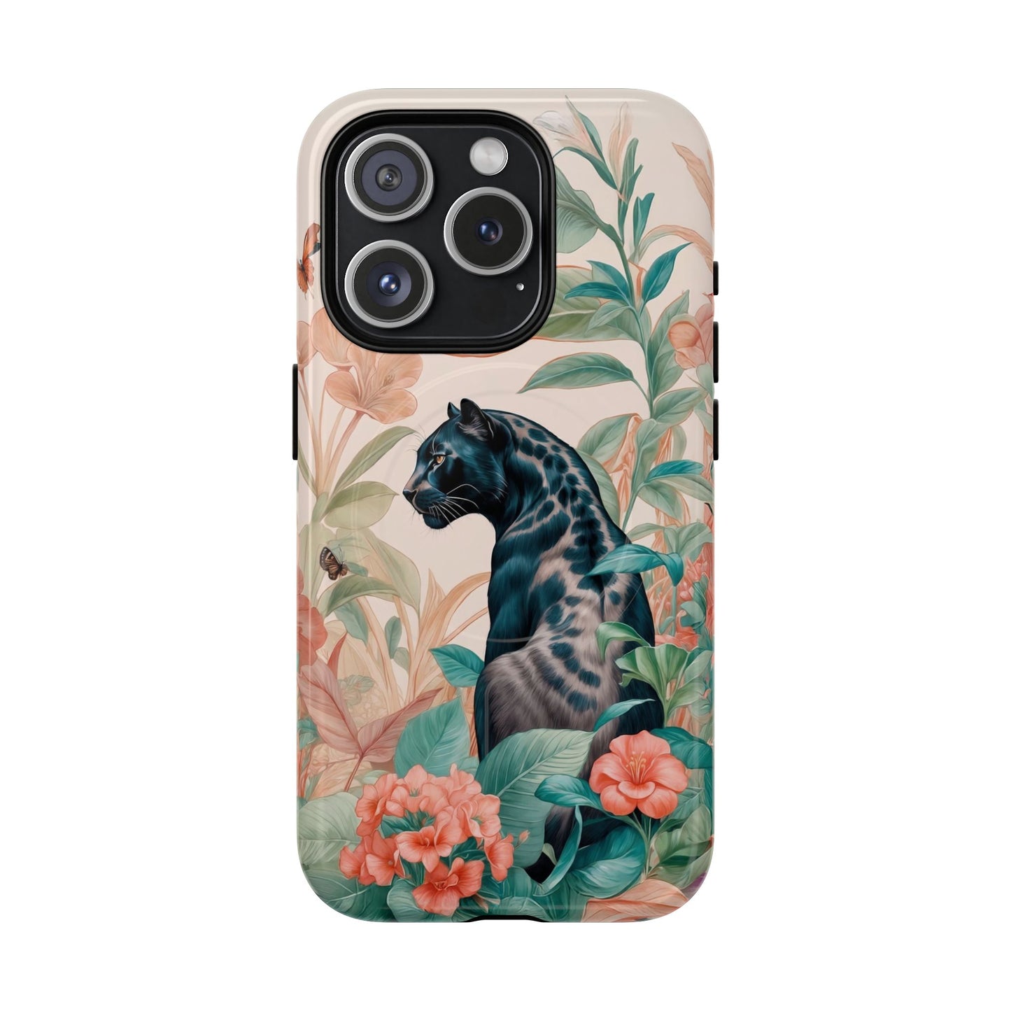 Panther Floral Tough Phone Case - LucyKay store