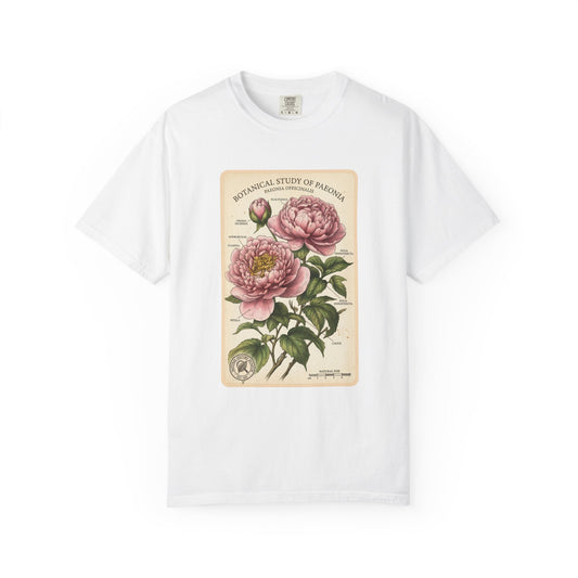 Botanical Peony T-Shirt - Vintage Floral Garment - Dyed Tee - LucyKay store