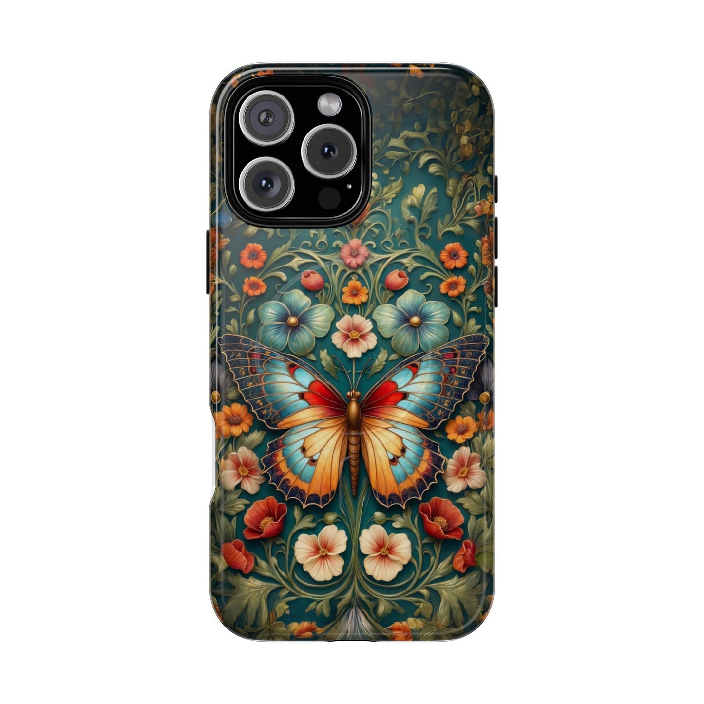 Butterfly Floral iPhone Case – Vintage Garden - Inspired Phone Cover - LucyKay store
