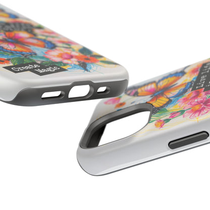iPhone Cases - Colorful Butterfly and Flower Sketch - Impact - Resistant Cases - LucyKay store