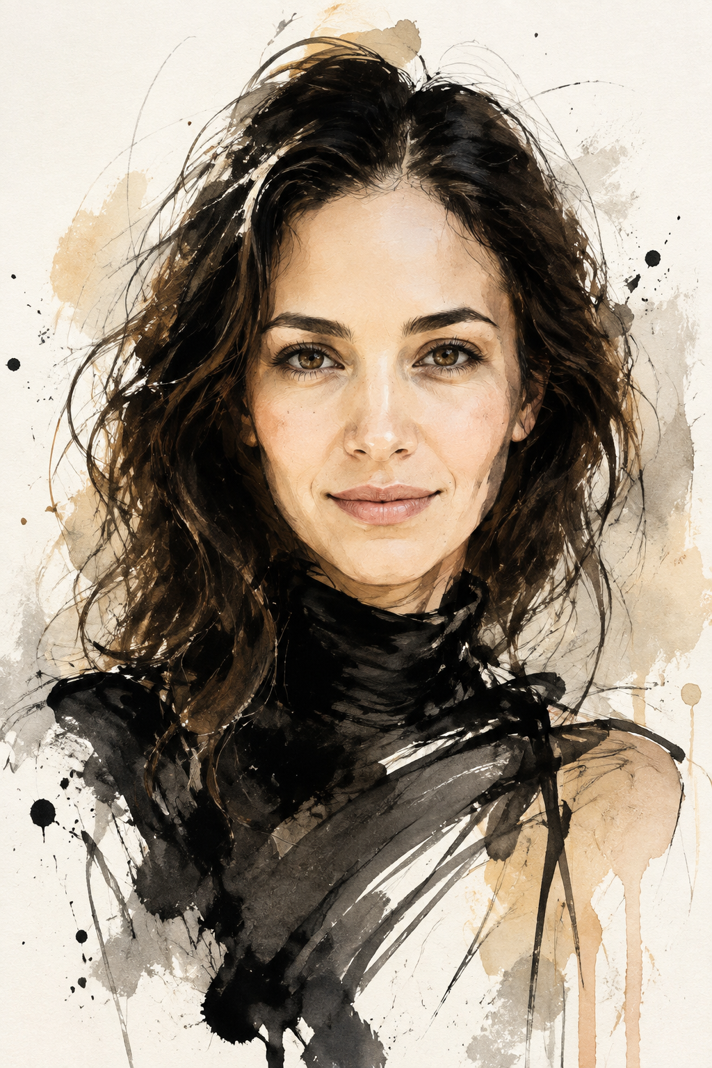 Custom Watercolor Fashion Portrait from Photo, Personalized Physical Poster with Digital Coloring Page, Unique Gift for Her