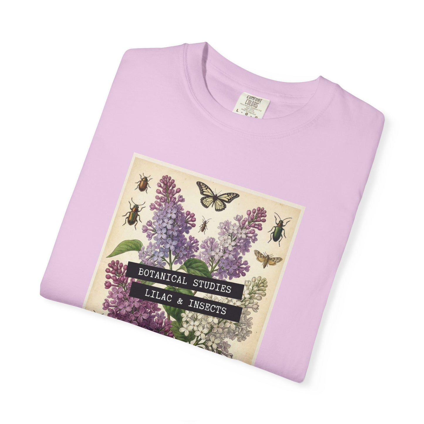 Lilac Floral T-Shirt | Vintage Garment - Dyed Cotton Tee - LucyKay store