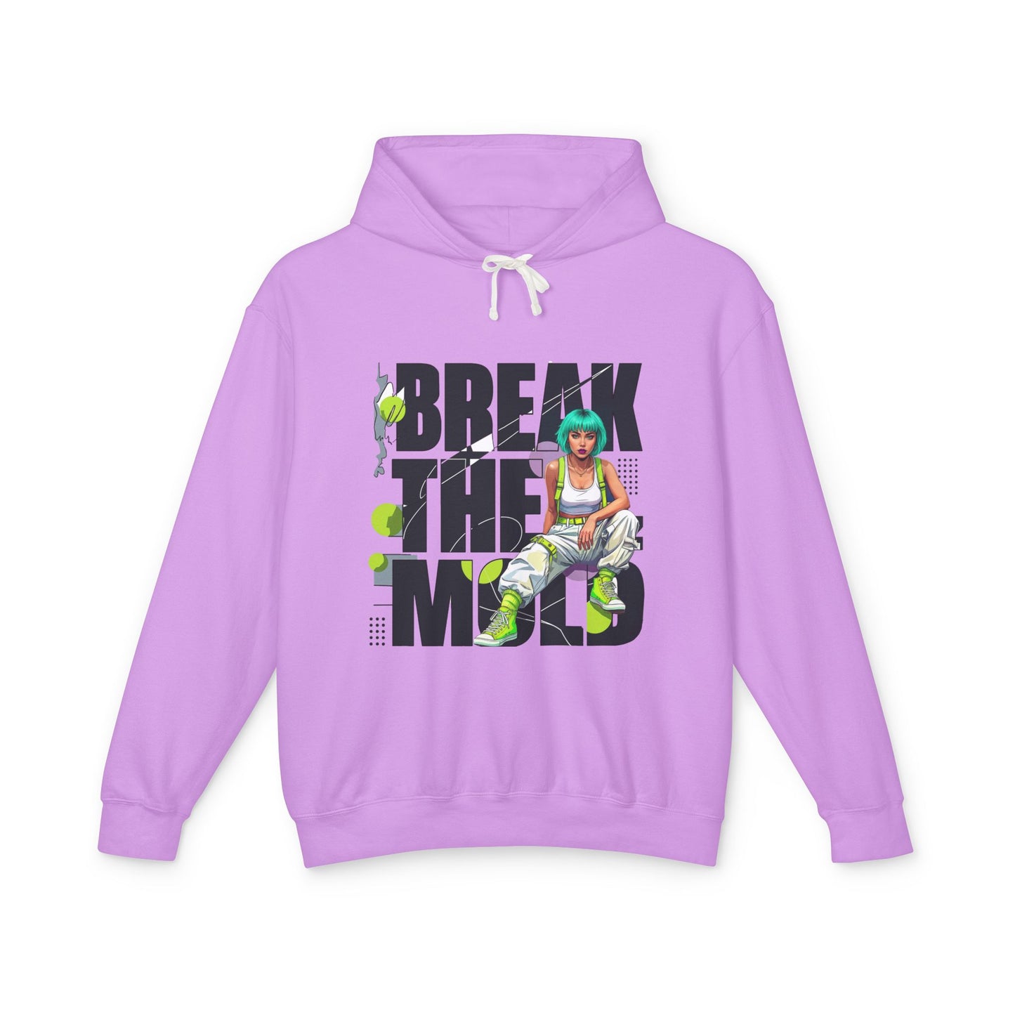 Break The Mold Hoodie | Bold Typography, Neon Accent - LucyKay store