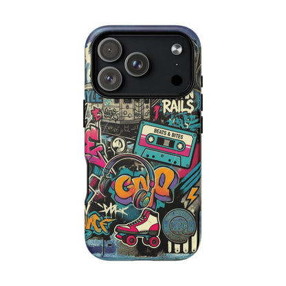 Retro Graffiti iPhone Case – MagSafe Tough Drop Protection - LucyKay store