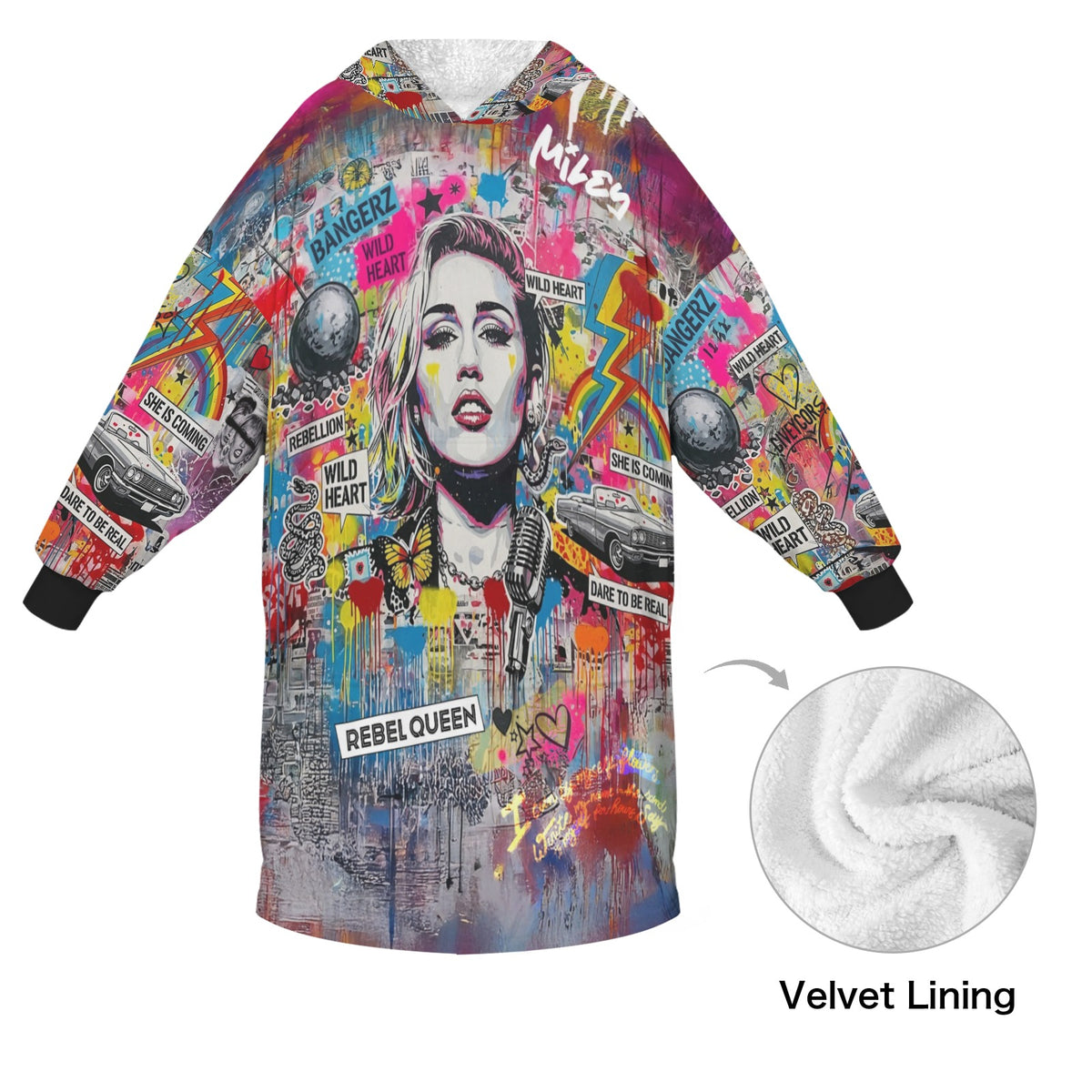 Hoodie Blanket - Rebel Queen - LucyKay store