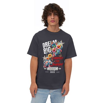 Dream Big Floral Graphic Tee – Oversized Boxy Fit - LucyKay store