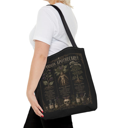 Witchy Botanical Tote Bag – Vintage Apothecary Herb Illustration