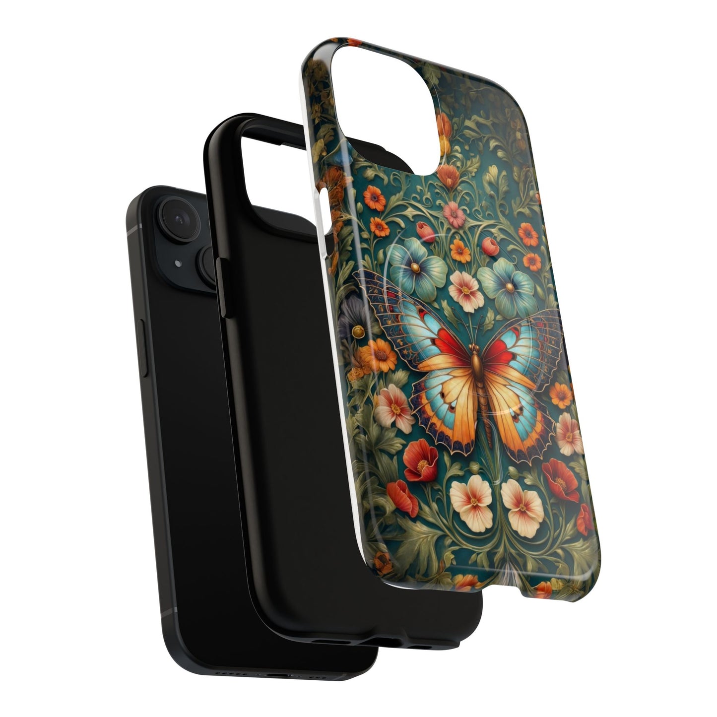 Butterfly Floral iPhone Case – Vintage Garden - Inspired Phone Cover - LucyKay store