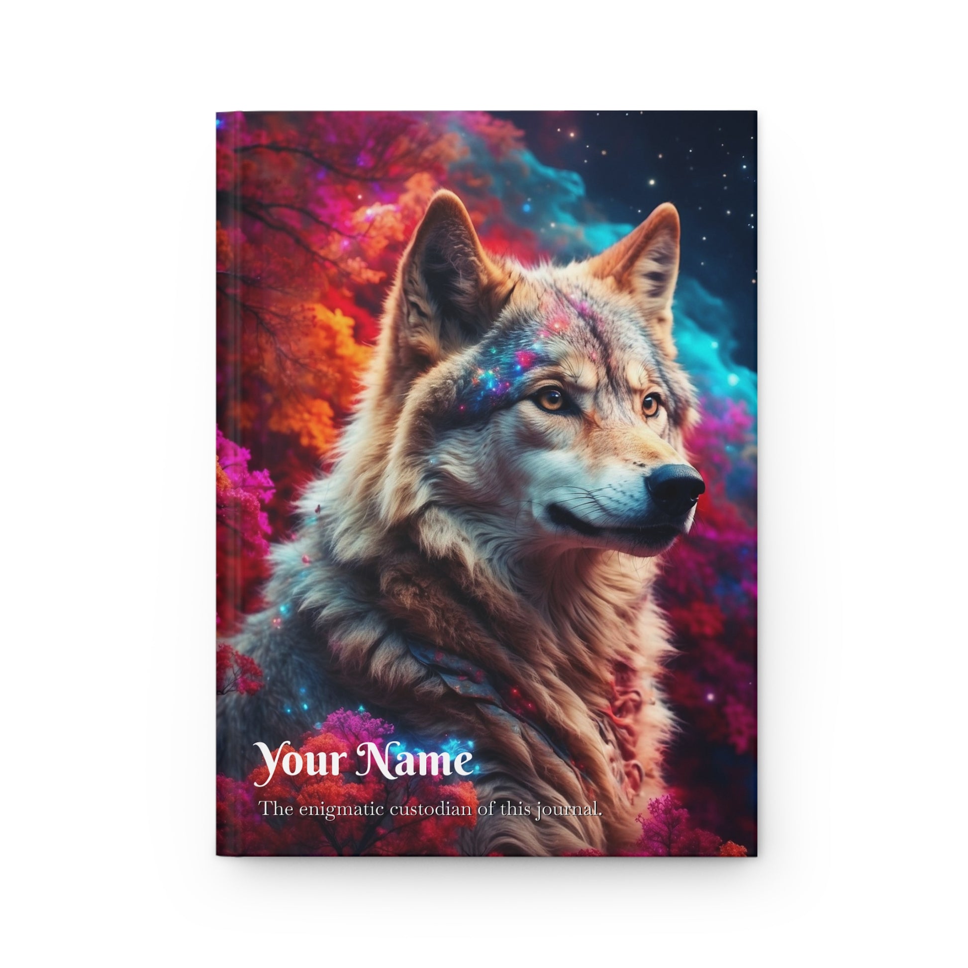 Personalized Nature A5 Notebook, Animal Art Gift - Celestial Wolf Journal - LucyKay store