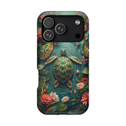 Turtle Floral Phone Case - Sea Turtle MagSafe iPhone Case - LucyKay store
