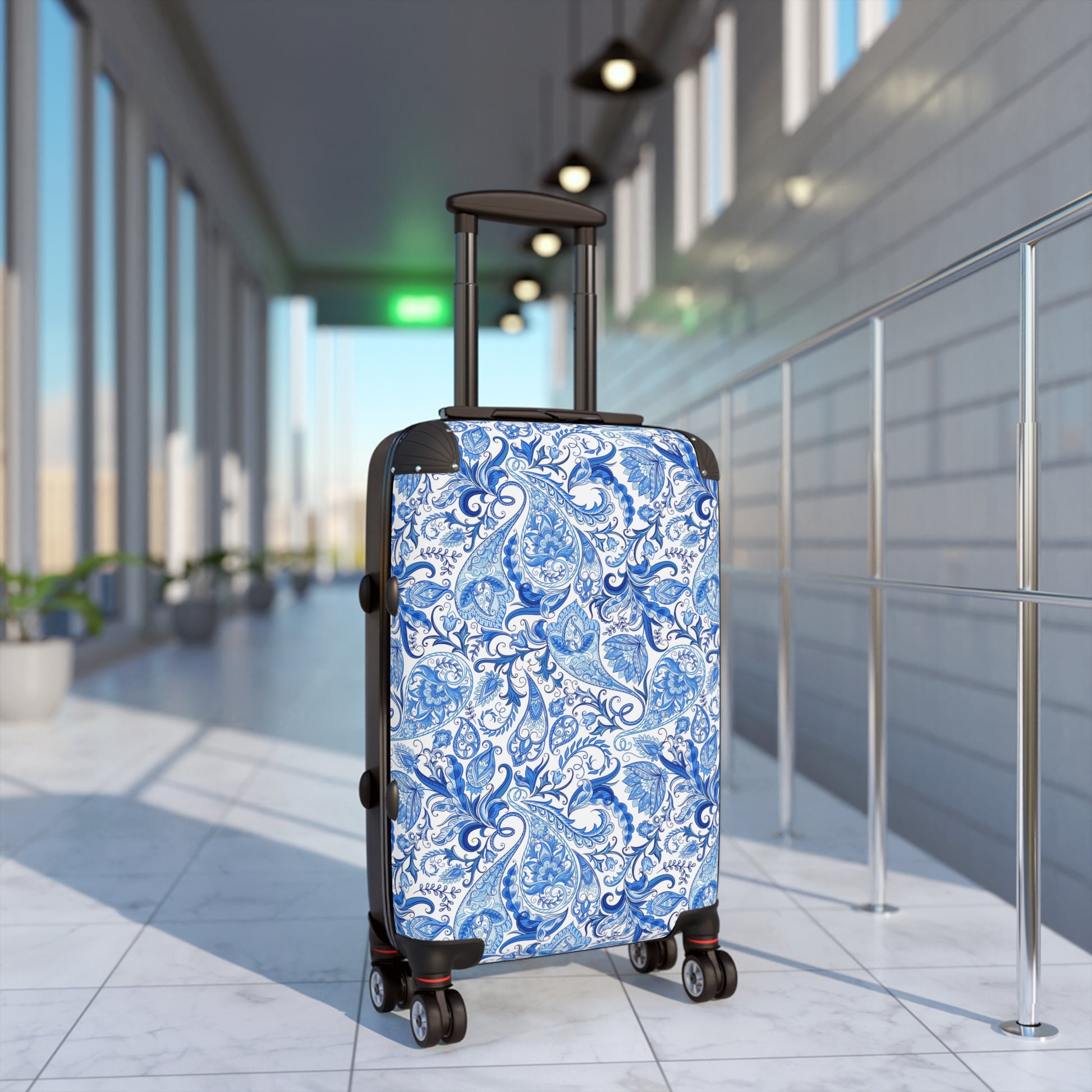 Blue Paisley Carry - On Suitcase - LucyKay store