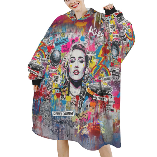 Hoodie Blanket - Rebel Queen - LucyKay store